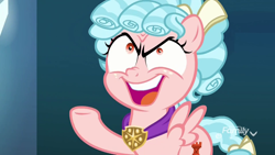 Size: 1920x1080 | Tagged: safe, screencap, character:cozy glow, species:pegasus, species:pony, episode:school raze, g4, my little pony: friendship is magic, cozy glow is best facemaker, crazy glow, evil, evil face, evil grin, faec, female, filly, foal, grin, insanity, open mouth, pure concentrated unfiltered evil of the utmost potency, smiling, solo