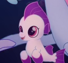 Size: 240x221 | Tagged: safe, screencap, character:sea poppy, species:seapony (g4), my little pony: the movie (2017), baby seapony (g4), background sea pony, cropped, sea poppy, seaquestria, solo focus
