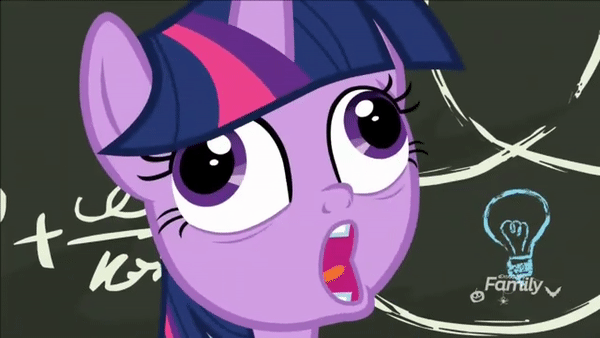 Size: 600x338 | Tagged: safe, screencap, character:twilight sparkle, character:twilight sparkle (alicorn), species:alicorn, species:pony, episode:best gift ever, g4, my little pony: friendship is magic, animated, chalkboard, faec, female, mare, meme origin, pudding face, solo, twilight sparkle is best facemaker, twilynanas