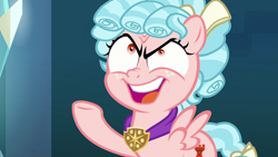 Size: 1280x720 | Tagged: safe, screencap, character:cozy glow, species:pegasus, species:pony, episode:school raze, g4, my little pony: friendship is magic, cozy glow is best facemaker, crazy glow, female, filly, foal, insanity, pure concentrated unfiltered evil of the utmost potency, pure unfiltered evil, solo