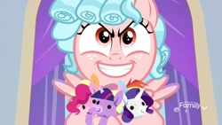 Size: 1920x1080 | Tagged: safe, screencap, character:cozy glow, species:pegasus, species:pony, episode:school raze, g4, my little pony: friendship is magic, cozy glow is best facemaker, evil grin, female, filly, foal, grin, smiling, solo