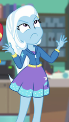Size: 384x681 | Tagged: safe, screencap, character:trixie, equestria girls:forgotten friendship, g4, my little pony:equestria girls, cropped