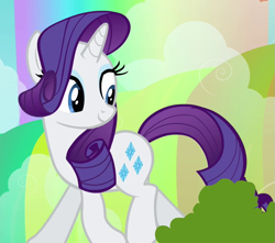 Size: 739x654 | Tagged: safe, screencap, character:rarity, species:pony, episode:sleepless in ponyville, g4, my little pony: friendship is magic, beautiful, cropped, female, looking sideways, mare, smiling, solo, walking