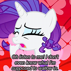 Size: 245x245 | Tagged: safe, screencap, character:rarity, episode:suited for success, g4, my little pony: friendship is magic, animated, bathrobe, clothing, cropped, eyes closed, i'm so pathetic, marshmelodrama, robe, slippers, solo, wangst