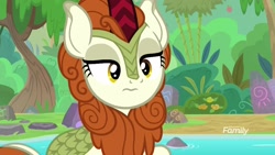 Size: 1920x1080 | Tagged: safe, screencap, character:autumn blaze, species:kirin, episode:sounds of silence, g4, my little pony: friendship is magic, 3:, solo