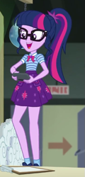 Size: 245x512 | Tagged: safe, screencap, character:twilight sparkle, character:twilight sparkle (scitwi), species:eqg human, episode:all the world's off stage, g4, my little pony:equestria girls, all the world's off stage: twilight sparkle, clothing, cropped, female, geode of telekinesis, legs, magical geodes, ponytail, skirt