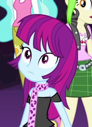 Size: 396x546 | Tagged: safe, screencap, character:cherry crash, character:mystery mint, character:paisley, equestria girls:rollercoaster of friendship, g4, my little pony:equestria girls, background human, cherry crash, female