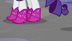 Size: 2208x1242 | Tagged: safe, screencap, character:rarity, episode:the end in friend, g4, my little pony: friendship is magic, boots, glitter boots, legs, pictures of legs, shoes