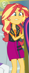 Size: 375x937 | Tagged: safe, screencap, character:sunset shimmer, character:twilight sparkle, character:twilight sparkle (scitwi), species:eqg human, episode:road trippin', g4, my little pony:equestria girls, cropped, geode of empathy, magical geodes, offscreen character, solo