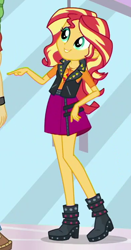 Size: 388x738 | Tagged: safe, screencap, character:sunset shimmer, episode:a fine line, g4, my little pony:equestria girls, cropped, geode of empathy, magical geodes, solo