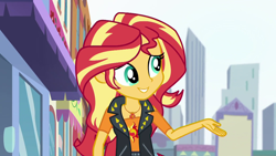 Size: 1920x1080 | Tagged: safe, screencap, character:sunset shimmer, episode:display of affection, g4, my little pony:equestria girls, canterlot city, geode of empathy, magical geodes, solo