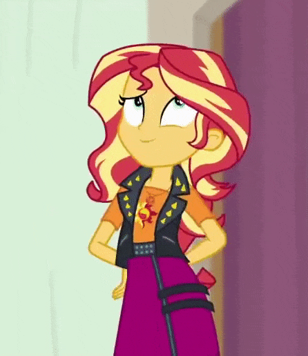 Size: 446x516 | Tagged: safe, screencap, character:sunset shimmer, episode:constructive criticism, g4, my little pony:equestria girls, adorasexy, animated, context is for the weak, cute, emotions, female, geode of empathy, gif, hip sway, hips, jewelry, magical geodes, necklace, sexy, shimmerbetes, solo, weapons-grade cute