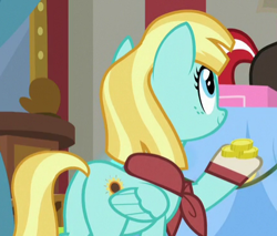 Size: 438x374 | Tagged: safe, screencap, character:helia, species:pony, episode:best gift ever, g4, my little pony: friendship is magic, bits, cropped, plot