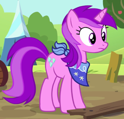 Size: 542x519 | Tagged: safe, screencap, character:amethyst star, character:sparkler, species:pony, species:unicorn, episode:brotherhooves social, g4, my little pony: friendship is magic, background pony, bandana, cropped, female, mare, solo