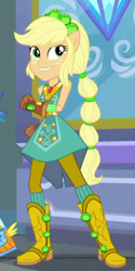 Size: 398x794 | Tagged: safe, screencap, character:applejack, episode:super squad goals, g4, my little pony:equestria girls, cropped, crystal guardian, ponied up, solo