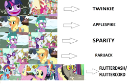 Size: 5696x3752 | Tagged: safe, screencap, character:applejack, character:discord, character:fluttershy, character:pinkie pie, character:rainbow dash, character:rarity, character:spike, character:twilight sparkle, character:twilight sparkle (alicorn), species:alicorn, species:pony, episode:best gift ever, g4, my little pony: friendship is magic, faec, pudding face, snow, winter, winter outfit