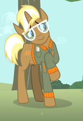 Size: 403x584 | Tagged: safe, screencap, character:trenderhoof, species:pony, species:unicorn, episode:simple ways, g4, my little pony: friendship is magic, cropped, glasses, male, solo, stallion