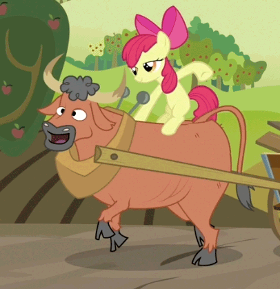 Size: 406x419 | Tagged: safe, screencap, character:apple bloom, episode:apple family reunion, g4, my little pony: friendship is magic, animated