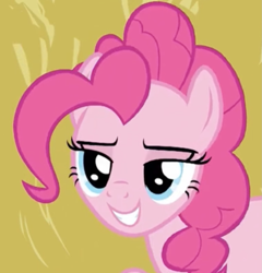 Size: 1289x1340 | Tagged: safe, screencap, character:pinkie pie, species:pony, episode:best gift ever, episode:the great escape room, g4, my little pony: friendship is magic, cropped, hearth's warming shorts, lidded eyes, solo