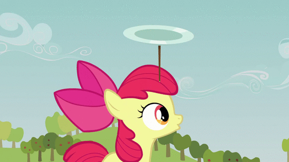 Size: 576x324 | Tagged: safe, screencap, character:apple bloom, episode:apple family reunion, g4, my little pony: friendship is magic, animated, plate spinning
