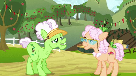 Size: 576x324 | Tagged: safe, screencap, character:apple rose, character:auntie applesauce, character:granny smith, episode:apple family reunion, g4, my little pony: friendship is magic, animated