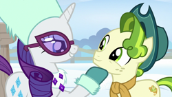 Size: 1280x720 | Tagged: safe, screencap, character:pistachio, character:rarity, species:pony, episode:best gift ever, g4, my little pony: friendship is magic