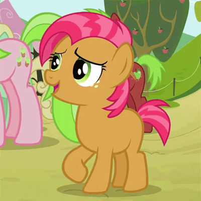 Size: 400x400 | Tagged: safe, screencap, character:babs seed, episode:apple family reunion, g4, my little pony: friendship is magic, animated, hair, hair blowing, solo focus