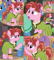 Size: 806x900 | Tagged: safe, screencap, character:pepperberry (g4), species:earth pony, species:pony, episode:daring done, background pony, collage, female, mare, somnambula resident