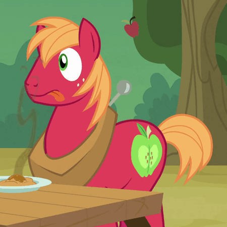 Size: 450x450 | Tagged: safe, screencap, character:big mcintosh, species:earth pony, species:pony, episode:apple family reunion, g4, my little pony: friendship is magic, animated, male, poker face, stallion
