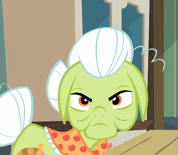 Size: 803x703 | Tagged: safe, screencap, character:granny smith, reaction image, serious face