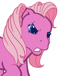 Size: 3472x4446 | Tagged: safe, artist:anscathmarcach, screencap, character:pinkie pie (g3), g3, angry, pinkie pie is not amused, simple background, solo, transparent background, unamused, vector