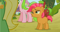 Size: 634x341 | Tagged: safe, screencap, character:babs seed, episode:apple family reunion, g4, my little pony: friendship is magic, derp, duckface