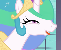 Size: 630x520 | Tagged: safe, screencap, character:princess celestia, species:alicorn, species:pony, episode:a royal problem, g4, my little pony: friendship is magic, ahegao, biting, bueno, context is for the weak, cropped, faec, female, great moments in animation, open mouth, solo, tongue bite