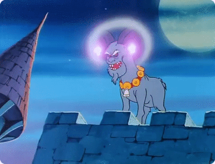Size: 442x338 | Tagged: safe, screencap, character:grogar, episode:the return of tambelon, g1, animated, gif, solo