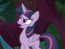 Size: 549x416 | Tagged: safe, screencap, character:mean twilight sparkle, species:alicorn, species:pony, episode:the mean 6, g4, my little pony: friendship is magic, annoyed, clone, cropped, female, offscreen character, open mouth, solo focus
