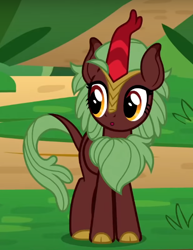 Size: 438x568 | Tagged: safe, screencap, character:cinder glow, character:summer flare, species:kirin, episode:sounds of silence, g4, my little pony: friendship is magic, :o, background kirin, cinderbetes, cropped, cute, kirinbetes, open mouth, solo