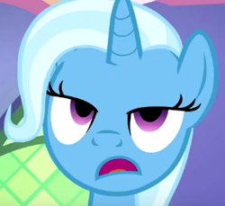 Size: 284x260 | Tagged: safe, screencap, character:trixie, episode:all bottled up, g4, my little pony: friendship is magic, faec, open mouth, solo