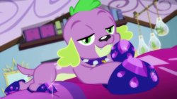 Size: 1920x1080 | Tagged: safe, screencap, character:spike, character:spike (dog), species:dog, episode:reboxing with spike!, g4, my little pony:equestria girls, clothing, collar, male, slippers, stupid sexy spike