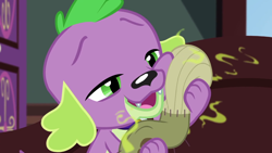 Size: 1280x720 | Tagged: safe, screencap, character:spike, character:spike (dog), species:dog, episode:reboxing with spike!, g4, my little pony:equestria girls, dirty sock, male, paws, smelly