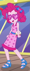 Size: 283x662 | Tagged: safe, screencap, character:pinkie pie, my little pony:equestria girls, cropped, geode of sugar bombs, magical geodes, sleeveless