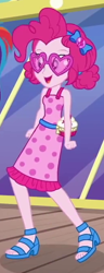 Size: 258x669 | Tagged: safe, screencap, character:pinkie pie, my little pony:equestria girls, cropped, geode of sugar bombs, magical geodes, sleeveless