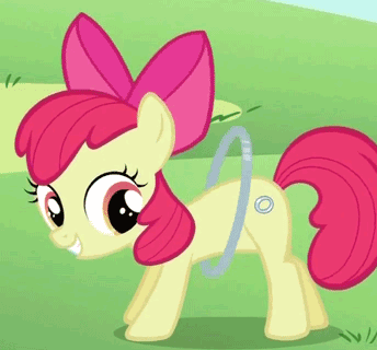 Size: 344x320 | Tagged: safe, screencap, character:apple bloom, episode:the cutie pox, g4, my little pony: friendship is magic, animated, cropped, cutie pox, fake cutie mark, loop, loop-de-hoop