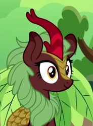 Size: 366x496 | Tagged: safe, screencap, character:cinder glow, character:summer flare, species:kirin, episode:sounds of silence, g4, my little pony: friendship is magic, background kirin, cinderbetes, cute, female, solo
