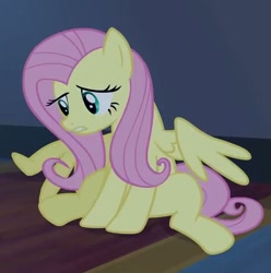 Size: 624x630 | Tagged: safe, screencap, character:fluttershy, species:pegasus, species:pony, episode:castle mane-ia, g4, my little pony: friendship is magic, cropped, female, sitting, solo