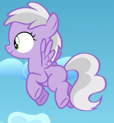 Size: 940x1014 | Tagged: safe, screencap, character:sweet pop, species:pegasus, species:pony, episode:the cutie re-mark, background pony, cropped, female, filly, flying, foal, smiling, solo, sweet pop