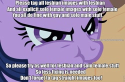 Size: 960x631 | Tagged: safe, screencap, character:twilight sparkle, angry, exploitable meme, image macro, impact font, meta, scrunchy face, tags, text