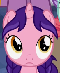 Size: 325x395 | Tagged: safe, screencap, species:pony, species:unicorn, episode:school raze, g4, my little pony: friendship is magic, candy grapes, female, filly, solo focus