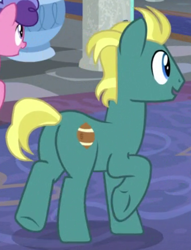 Size: 370x485 | Tagged: safe, screencap, character:end zone, species:earth pony, species:pony, episode:school daze, g4, my little pony: friendship is magic, background pony, cropped, cute, end zone, friendship student, male, solo focus, stallion, zoneabetes