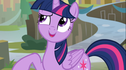 Size: 1668x936 | Tagged: safe, screencap, character:twilight sparkle, character:twilight sparkle (alicorn), species:alicorn, species:pony, episode:surf and/or turf, g4, my little pony: friendship is magic, female, mare, open mouth, shrug