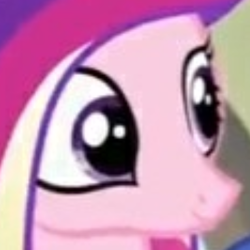 Size: 374x374 | Tagged: safe, screencap, character:princess cadance, species:alicorn, species:pony, episode:a flurry of emotions, g4, my little pony: friendship is magic, blurry, close-up, cropped, faec, female, mare, needs more jpeg, png, reaction image, smiling, solo focus, zoomed in